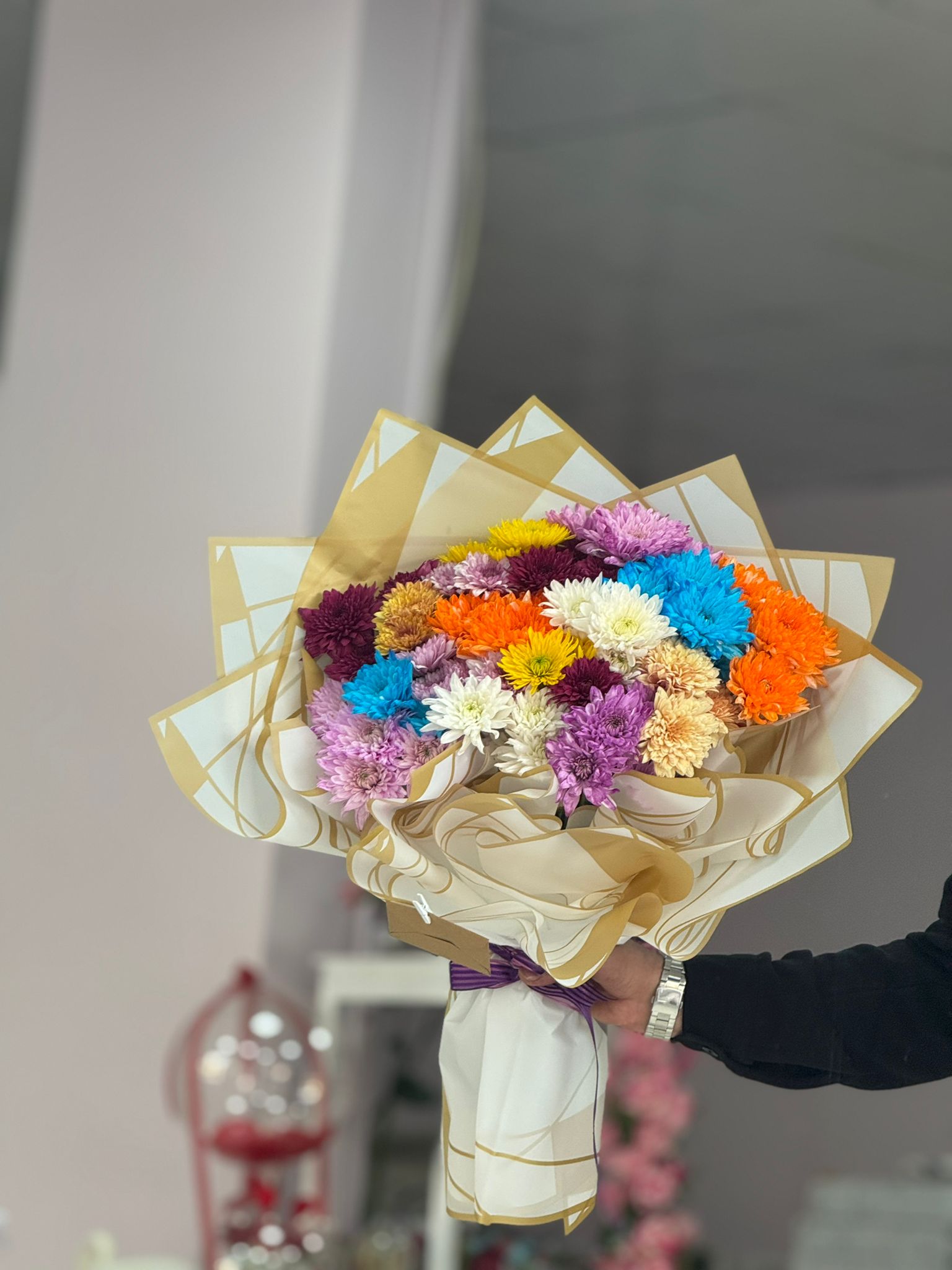 Renkli Kasımpatı Çicek Buketi