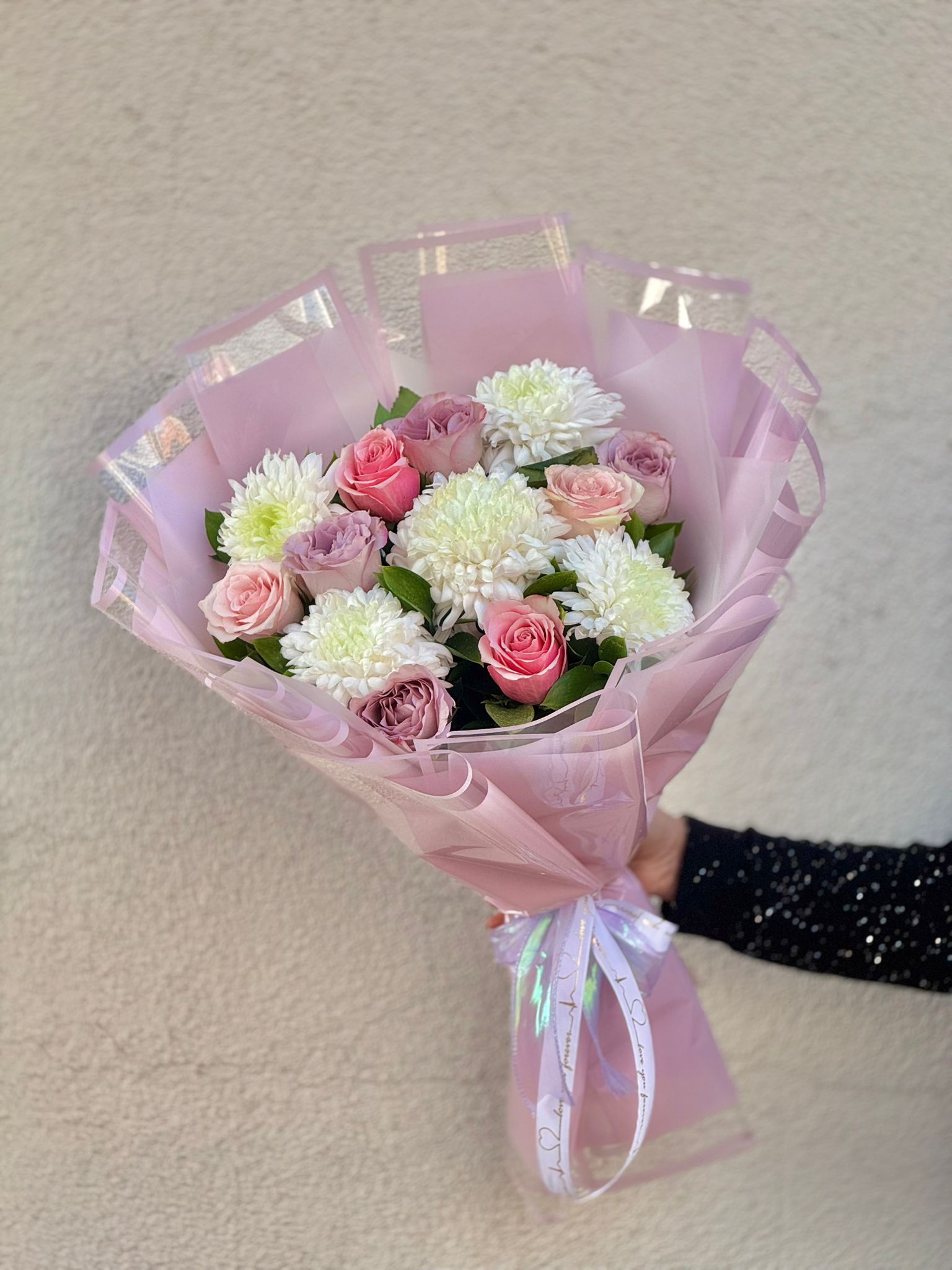 Karışık Renkli Gül Buketi